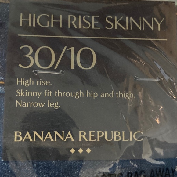 NWT Banana Republic  HIGH-RISE DARK WASH SKINNY JEAN - Picture 9 of 9